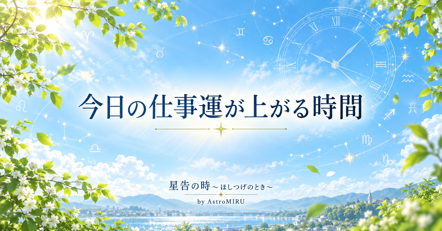 今日の仕事運が上がる時間占いのイメージ